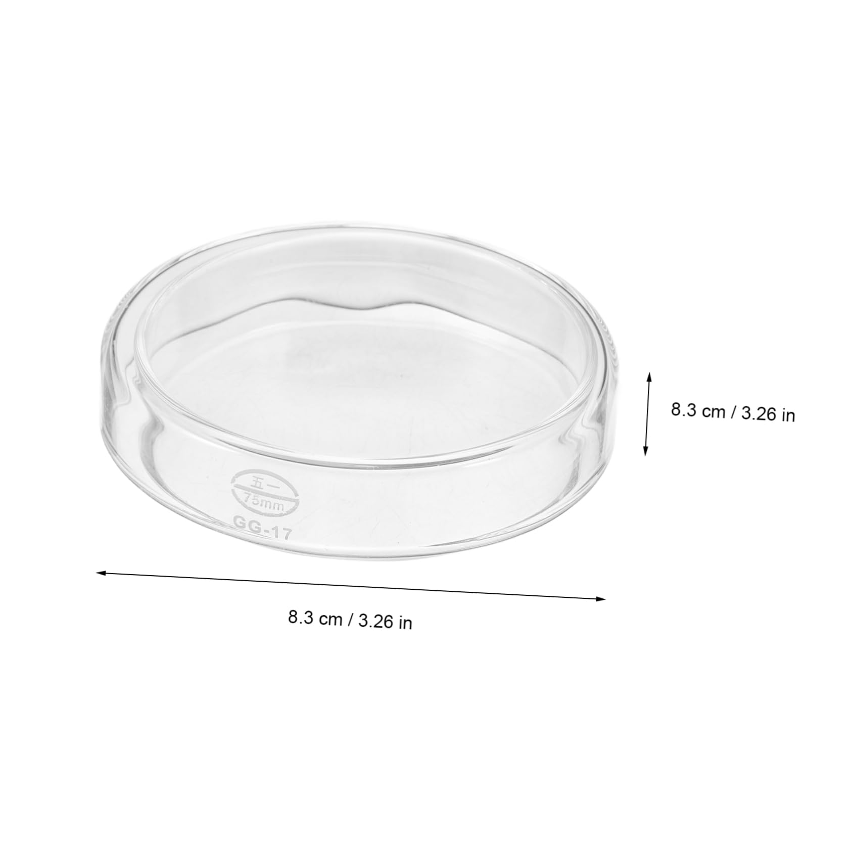 SOLUSTRE 1 Set Glass Petri Dish with Clear Lid for Cell Culture Laboratory Use Glass Petri Dish Tissue Culture Plate Glass Petri Tray Laboratory Supply