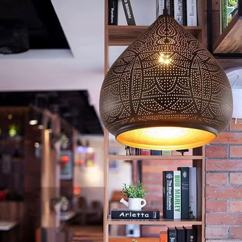 Lampe suspendue de personnalité creuse créative à tête unique - 4