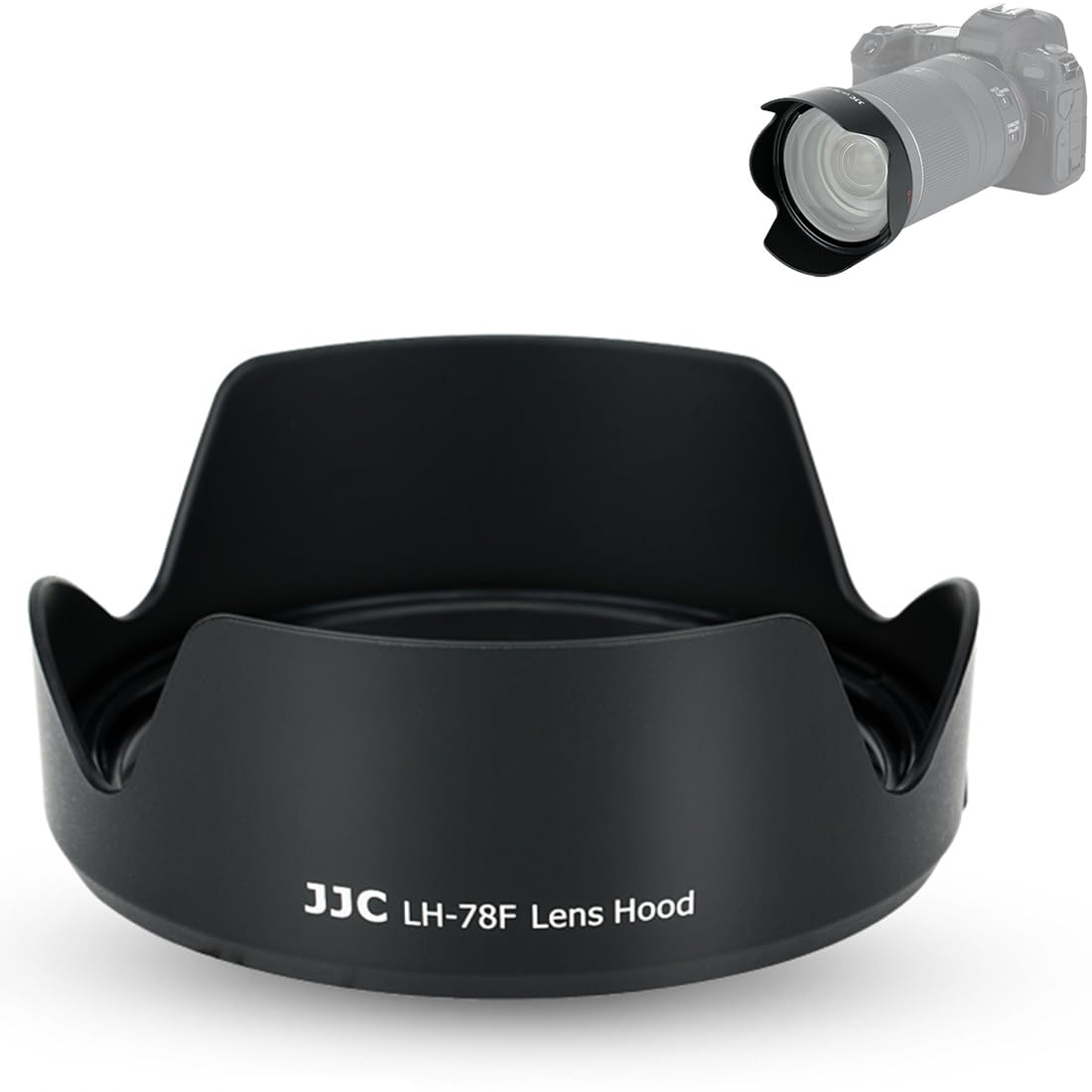 Canon RF24-240 F4-6.3 IS USM　フードEW-78F付き Amazon.com : JJC EW-78F Lens Hood Reversible Lens Shade Cover for