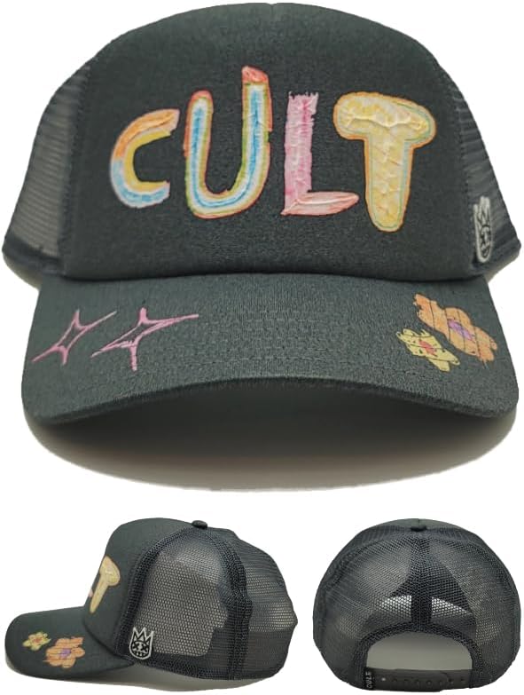 Cult of Individuality New Mesh Trucker LUX Hand Drawn Gray Era Snapback Hat Cap