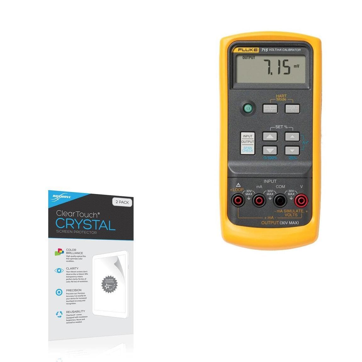 BoxWave Screen Protector Compatible with Fluke 715 - ClearTouch Crystal (2-Pack), HD Film Skin - Shields from Scratches