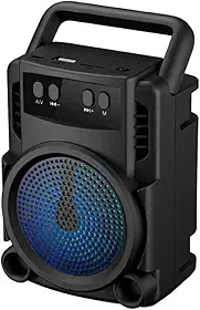 Caixa de Som Bluetooth Portátil Potente e Impermeável | Conexão USB, Cartão e P2 | Som Nítido e Grave Intenso | Perfeita para Praia, Festas e Viagens