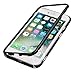 iPhone 7 Case, iPhone 8 Case, Diaxbest Ultra Slim Magnetic Adsorption Metal Case, Hard Clear Tempered Glass Back Cover Support Wireless Charging Compatible iPhone 7/8 (4.7 inch) (Clear Black)