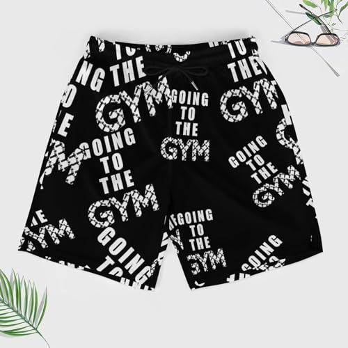 Going to The Gym Beach Shorts for Men Swim Trunks Quick Dry Swim Shorts with Compression Liner Pocket3
