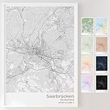 Mapdify Saarbrücken personalisiertes Stadtposter, dein 