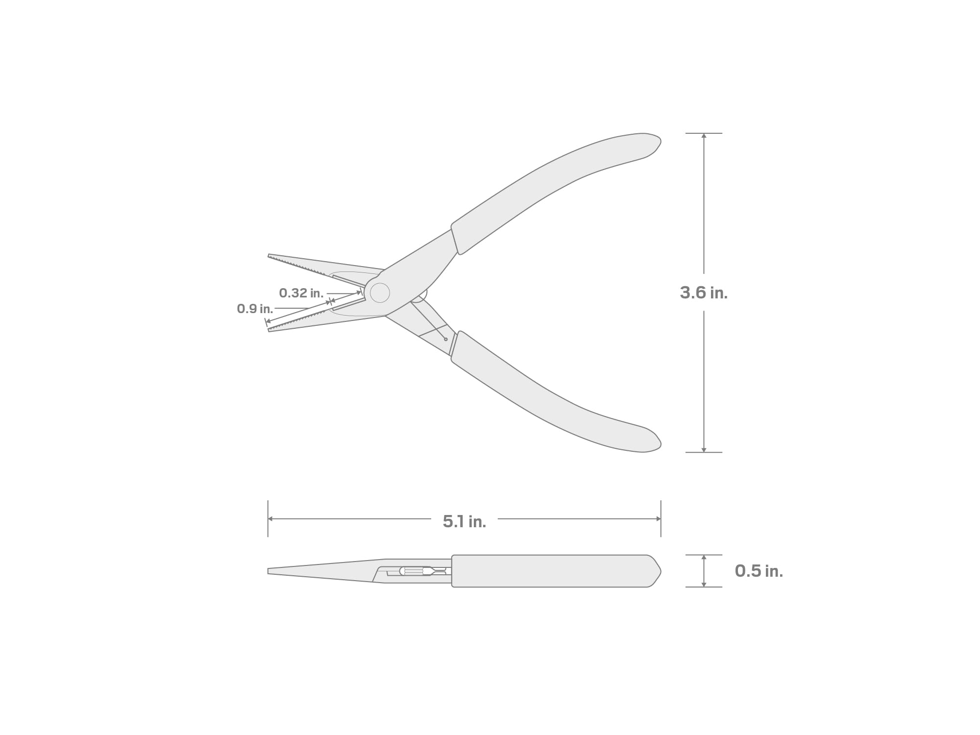 TEKTON Mini alicates de punta larga | PMN11001