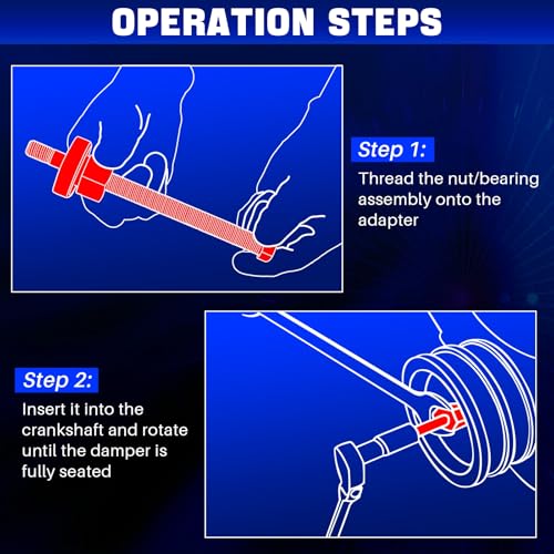 image for DASBET 5PCS Long Reach Crank Pulley Underdrive Pulley Damper Installat
