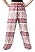 Bangkokpants Hippie Boho Pants Bohemian Elephant Unisex One Size US Size 0-12 (Red)