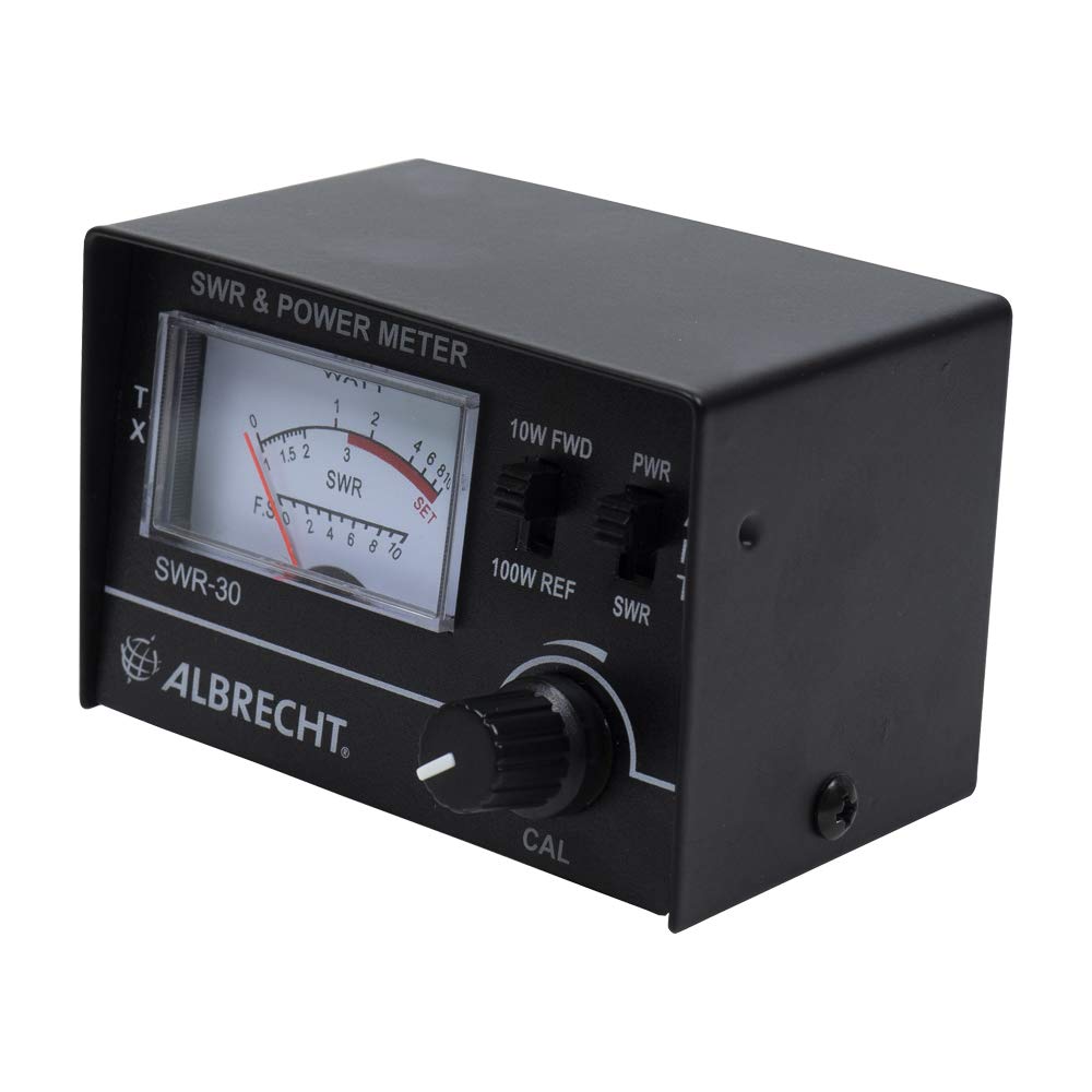 Albrecht Wattmètre ROS-mètre SWR 30, Mesure de Calibrage d'Antenne, Gamme de Fréquences 3,5-50 MHz, ROS 1:1-1:3, Impédance 50 Ohm, Dimensions 85 x 55 x 30 mm