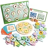 INIFEIDALA Montessori Vorschul-Lernspielzeug-Set aus Holz für Kleinkinder von 3 bis 6 Jahren, Lebenszyklus-Puzzle, sortierendes Formen-Sortierspiel und Zentrum