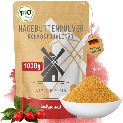 bioKontor – BIO Hagebuttenpulver 1000g – Hagebutten gemahlen fein
