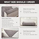 SHANNA Flanell Sofabezug 1 2 3 4 Sitzer Sofabezüge Couch Überzug L Form Ecksofa Sofa Couch Überwurfdecke, Sofahusse Sofaüberwürfe rutschfest Sofa Abdeckung (Braun, 70 * 150cm Stückweise Verkauft)