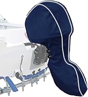Vista 8 de Cubierta Completa para Motor Fuera de Borda 600D Resistente a la Decoloración y Grietas Remolcable, Impermeable y a Prueba de Rayos UV, Cubierta