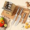 14-Piece-Knife-Set-with-Natural-Wood-Block-Stainless-Steel-Kitchen-Knife-Block-Set-with-Ergonomic-Handles-Includes-Steak-Knives-Dishwasher-Safe 14-Piece Knife Set with Natural Wood Block, Stainless Steel Kitchen Knife Block Set with Ergonomic Handles, Includes Steak Knives, Dishwasher Safe