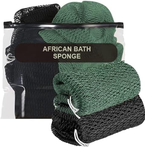 2Pcs African Net Sponge Authentic with Knots - Exfoliating Body ...