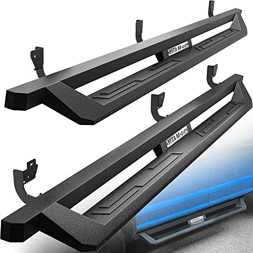 YITAMOTOR Drop Side Steps Compatible with 2009-2018 Dodge Ram 1500 & 2010-2025 2500 3500 Crew Cab, 2019-2024 1500 Classic, Off-Road Running Boards, Black Powder Coated Nerf Bars