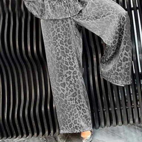 Women's 2-Piece Suit with Lapel and Half Sleeves with Leopard Print,Leopard Fitted Blazers for Women4