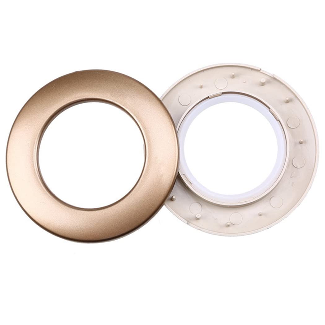 Ojales/Anillos Para Cortinas De Plástico - 32 Unidades, Diámetro Interior 41 Mm, Plata, Instalación Sin Herramientas, Para Varillas Hasta 35 Mm