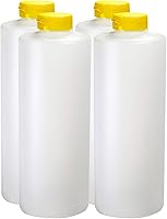 Vista 19 de Pinnacle Mercantile Botellas de condimento de plástico fáciles de apretar con tapa superior roja de 8 onzas, juego vacío 12