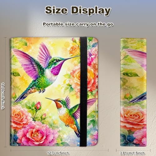 Image of Photo Album 4x6 120 Photos with Strong Elastic Band, Hummingbird Rose | Large Capacity Premium Leather Picture Album, Portable Wallet Albums Photo Book for Family Anniversaries Wedding Baby