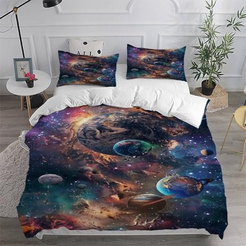 Parure décor de space theme le cadeau idéal avec housse couette 2 taies