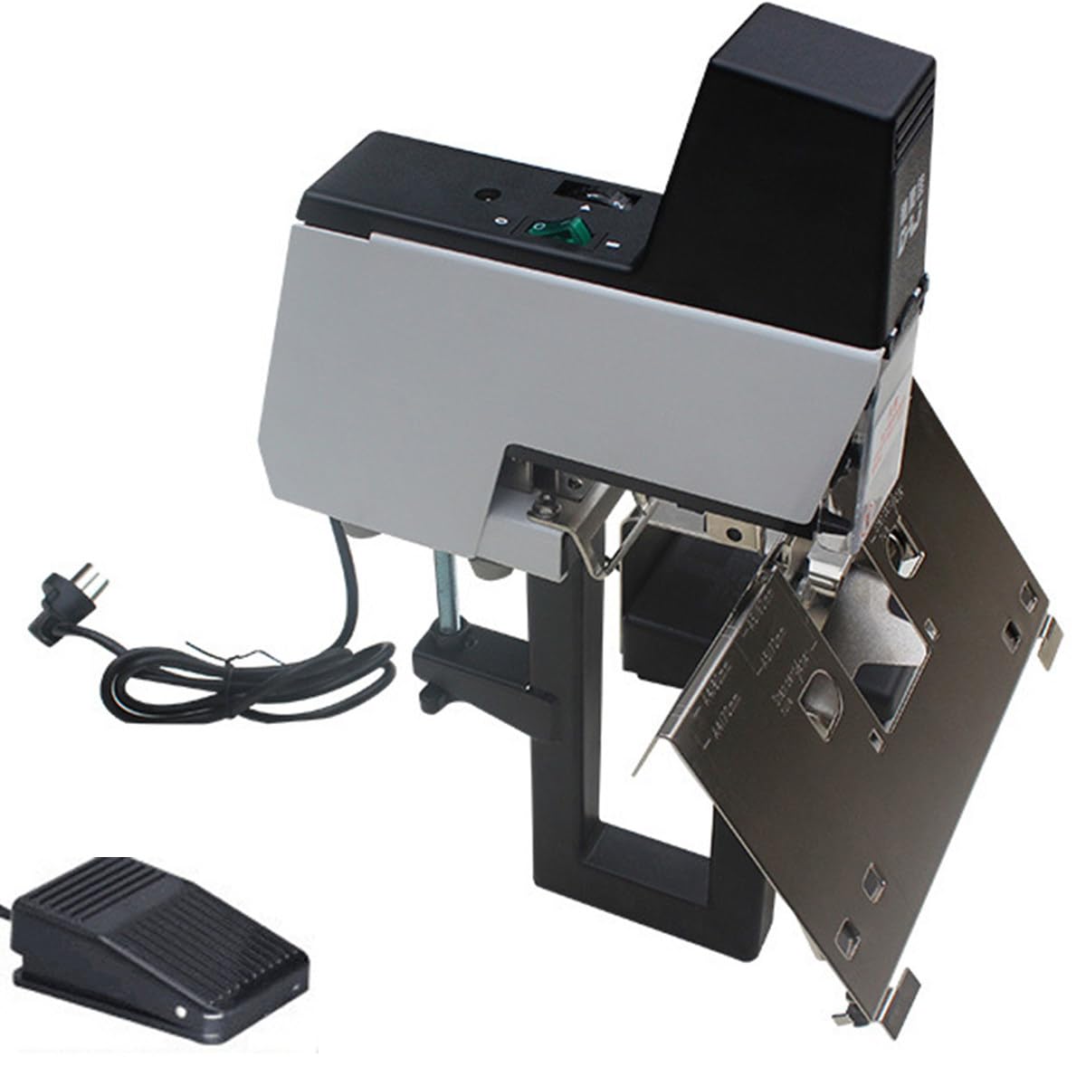 Cucitrice elettrica, 106 Automati Rapid Cucitrice Rilegatrice 2-30 Fogli con Pedale, Spessore Regolabile 100mm, 1-9 Livelli di Intensità Regolabili, per Rilegatura Libri