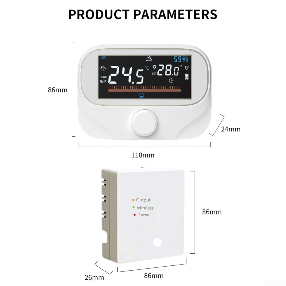Termóstato de caldera RF para Tuya Smart Wireless Wifi programable Termóstato del sitio