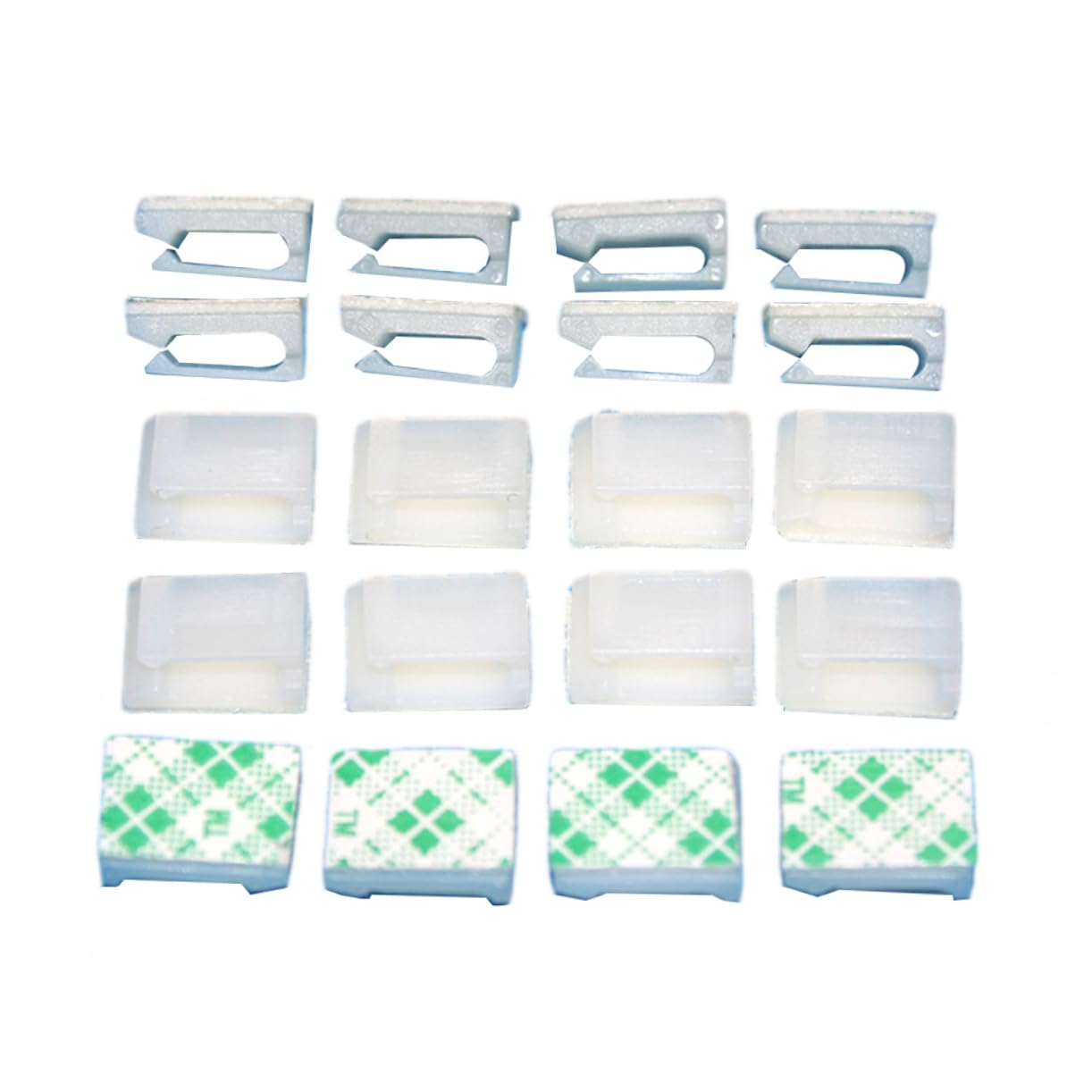 Veemoon 60 Pcs Clamp Small Light Line Flat Fixing Buckle Chainsaw Miniature Puzzle Lamp Electric Cord Organizers Wire Cord Organizer Wire Organizers for Cords Fixed Buckle White Cable