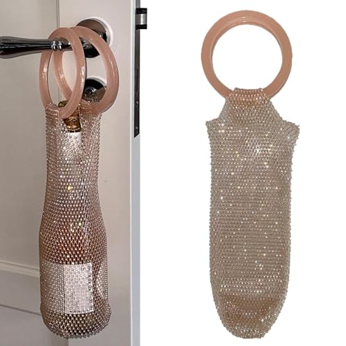 Bolsa de Rhinestone con mango elegante para champán 6