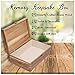 Lignotie Memory Keepsake Box - Large Wooden Box with Hinged Lid - Rustic Decorative Wood Storage Box with Chamois Leather Lining