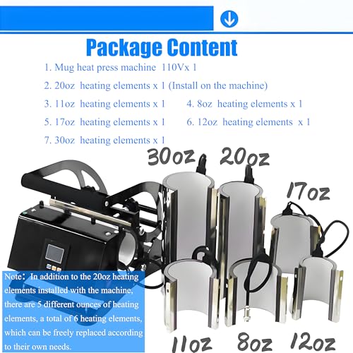 Máquina de Sublimación 6 en 1 para Tazas 110V miniatura 3