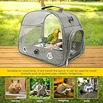 Bird Carrier with Perch Parakeet Travel Carrier Bag Portable Bird Backpack with Plat Breathable Parrot Travel Cage for Small Pets - Image 4