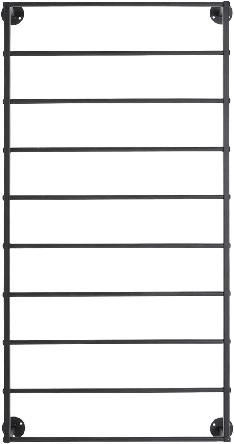 Wall Mounted Scarf Rack, Wall Display Rack, Towels Storage Rack(Black)