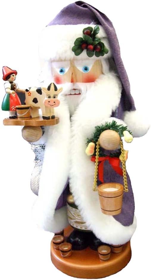 Kurt Adler 18-Inch Limited Edition Steinbach Twelve Days of Christmas Wind-Up Musical Eight Maids a Milking Nutcracker