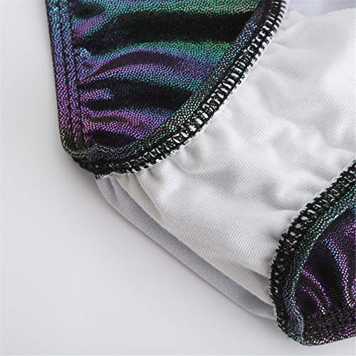 Ukyzddio Girls Flame Beads Long Sleeve Gymnastics Leotards Ballet Dance Metallic Leotards Unitards Bodysuit Outfit Purple Size 12 #TOP5