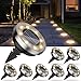 Solar Bodenleuchten Aussen Garten - 8 Stück, 8 LEDs Solar Gartenbeleuchtung, IP65 Wasserdicht Led Gartenleuchten Warmweiß, Solarlampen für Garten/Gehweg/Rasen/Auffahrt/Patio