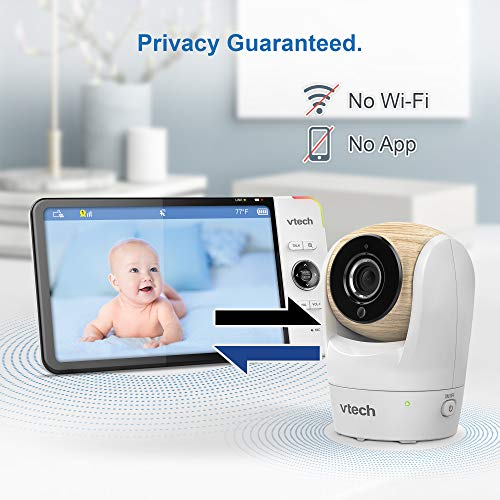 [Upgraded] Vtech Vm919Hd Video Monitor With Battery Support 15-Hr Video Streaming, 7" 720P Hd Display,360 Panoramic Viewing, 110 Wide-Angle View,Hd Night Vision,Up To 1000Ft Range,Secured Transmission #TOP2