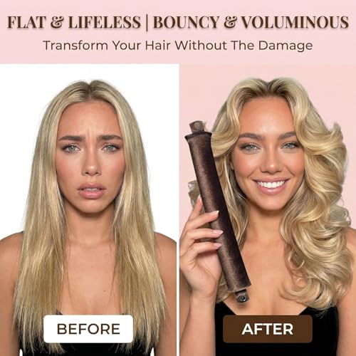 Cotabacuco 3 pièces bigoudis sans chaleur, boucles sans chaleur & boucles nocturnes, bande à boucler, boucles sans chaleur avec rouleau épais et écharpe en satin – vue 5