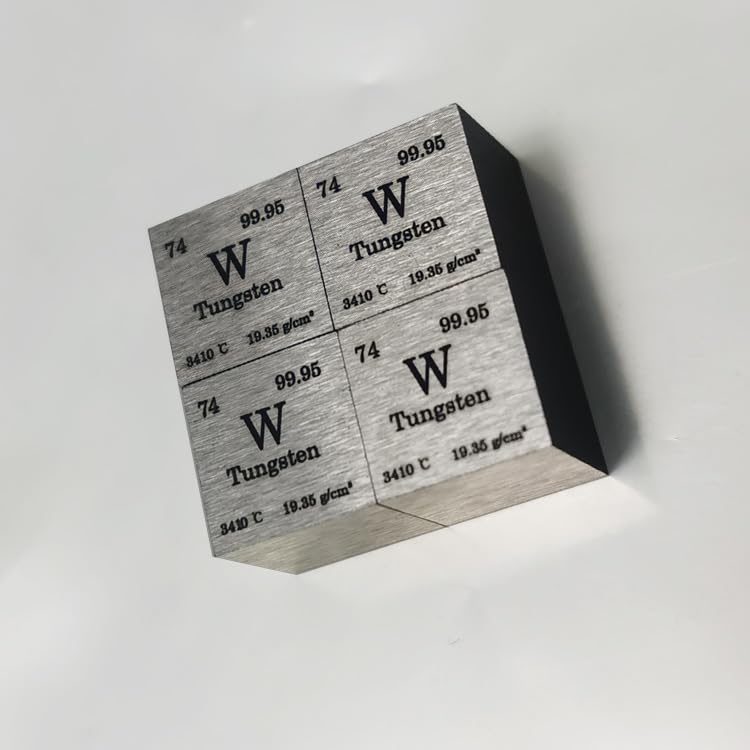 Image of Tungsten Cube 25.4mm (1 Inch) - Ultra-Dense 99.95% Pure Metal Density Block with Right-Angled Edges for STEM Education & Collectors