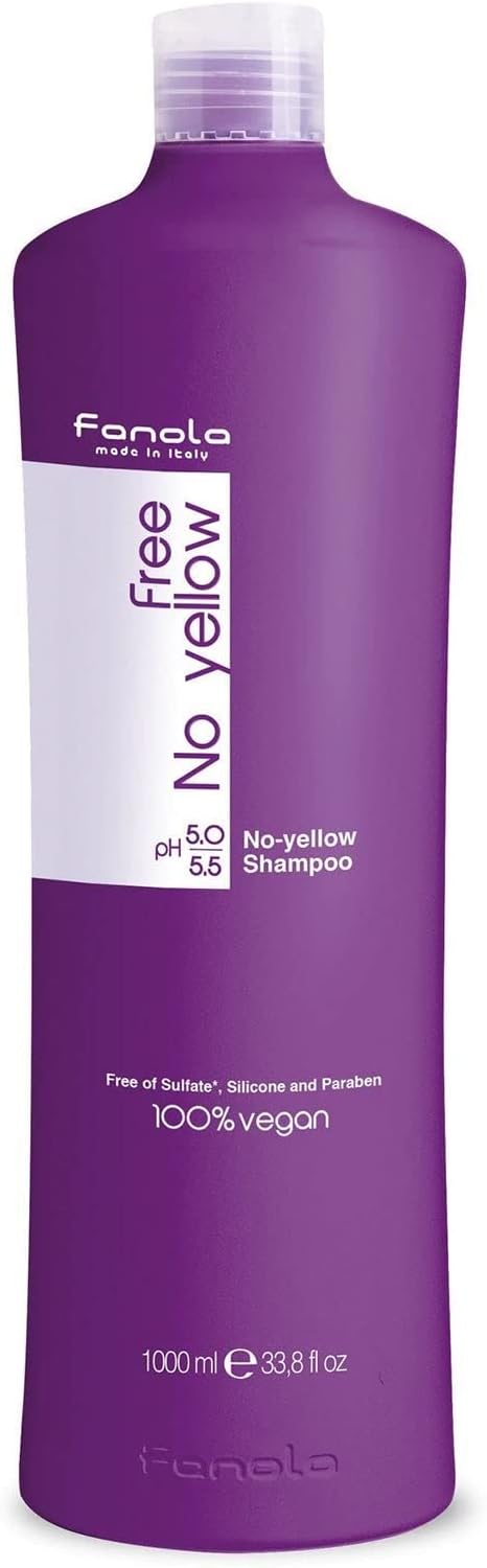 Fanola Free No Yellow Vegan Shampoo, 1000 ml