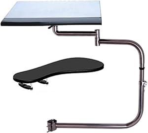 Keyboard Shelf Keyboard Tray Keyboard Drawer Tray Keyboard Desk Edge/Table Side/Chair Leg Clamping Keyboard Ergonomic Holder Laptop Desk Tablet Holder Mouse Pad (4