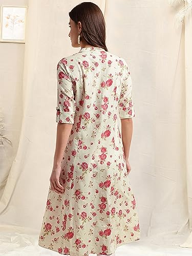 Image of MIRCHI FASHION Women Rayon Sequin Embroidery and Polka Dots Print Straight Kurta