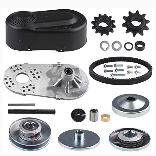 PeakCar 218353A Manco Torque Converter Go Kart Clutch Kit Set Fit Predator 6.5HP 212CC 3 4 COMET TAV2 10T #40 41 and 12T #35 Chain, Small Engine Belt Drive