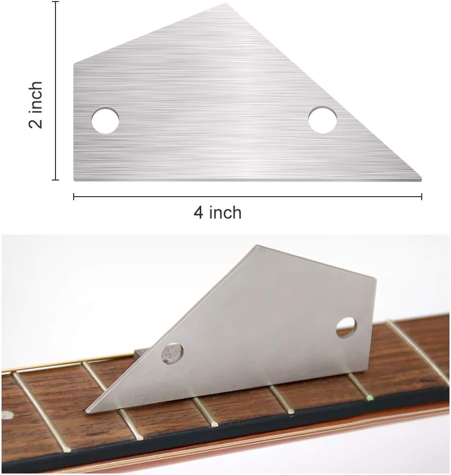 Guitar Neck Notched Straight Edge Fret Rocker String Height Gauge, Luthiers Tool for Guitar Fretboard and Frets