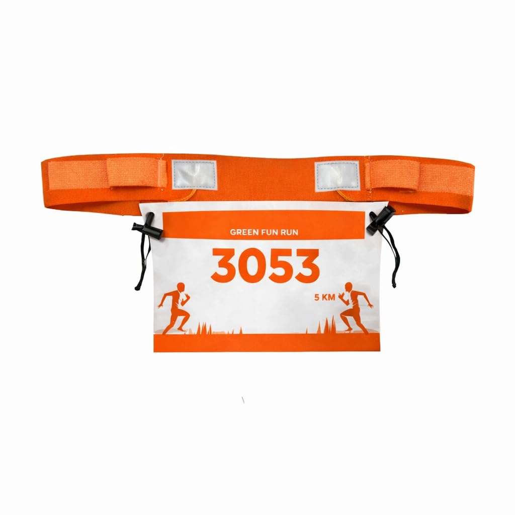Livfit Race Bib Belt for Running Events, Professional Bib Holder with Secure Lock (Pack of 1, Assorted Color)