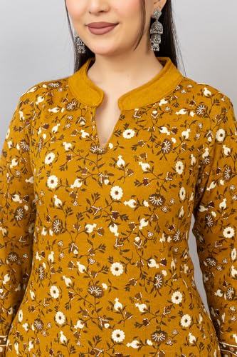Image of HIFZAA Woollen Winter wear Kurti Palazo Set for Womens Warm Kurta Suit for Ladies Pure Wool M to 4XL