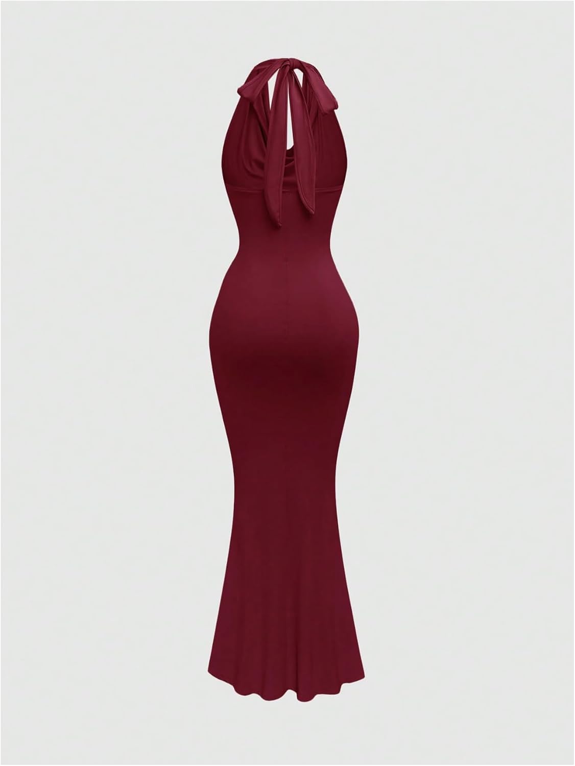 Floerns Women's Plus Size Elegant Halter Maxi Dress Draped Cowl Neck Fishtail Backless Bodycon Party Cocktail Long Dresses - Image 2