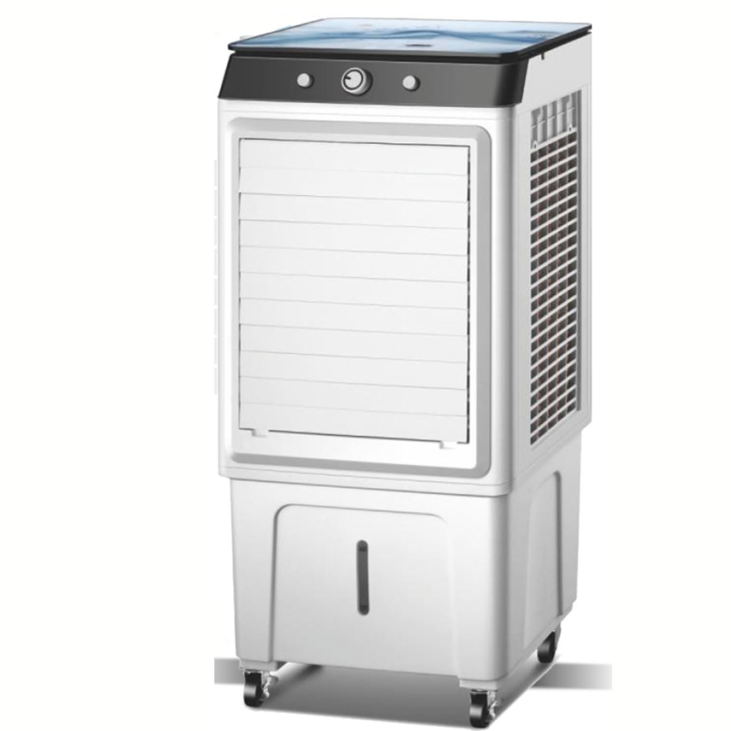GWFBLID Evaporative Air Cooler Swamp Cooler 90°Oscillation Air Cooler with Remote Control 8H Timer 45LTank 3 Modes & Wind Speeds Portable Air Conditioner Cooling Fan for Outdoor Indoor Use
