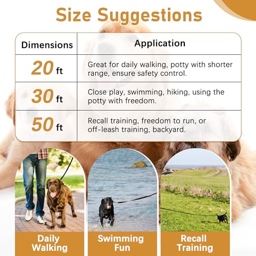 Primepets Long Leash for Dog Training 20 Ft Dog Leash Nylon Heavy Duty Dog Leash Pet Supplies Great for Walking or Camping no Clicker Included  Cucciolini Doodles Primepets long leash for dog training 20 ft dog leash nylon heavy duty dog leash pet supplies great for walking or camping no clicker included   cucciolini doodles