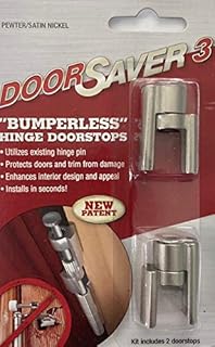 DoorSaver 3 Bumperless Hinge Door Stop 2-Pack in Satin Nickel
